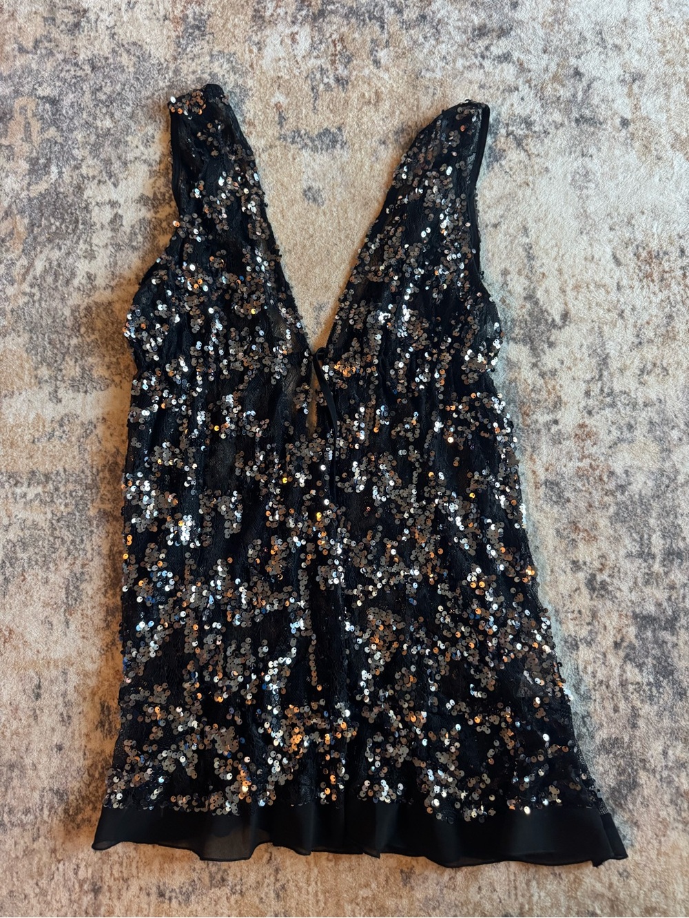 Forever 21 Black Lace Sequin Dress